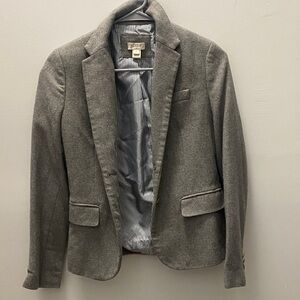 J. Crew Women's Gray Wool Blend Blazer